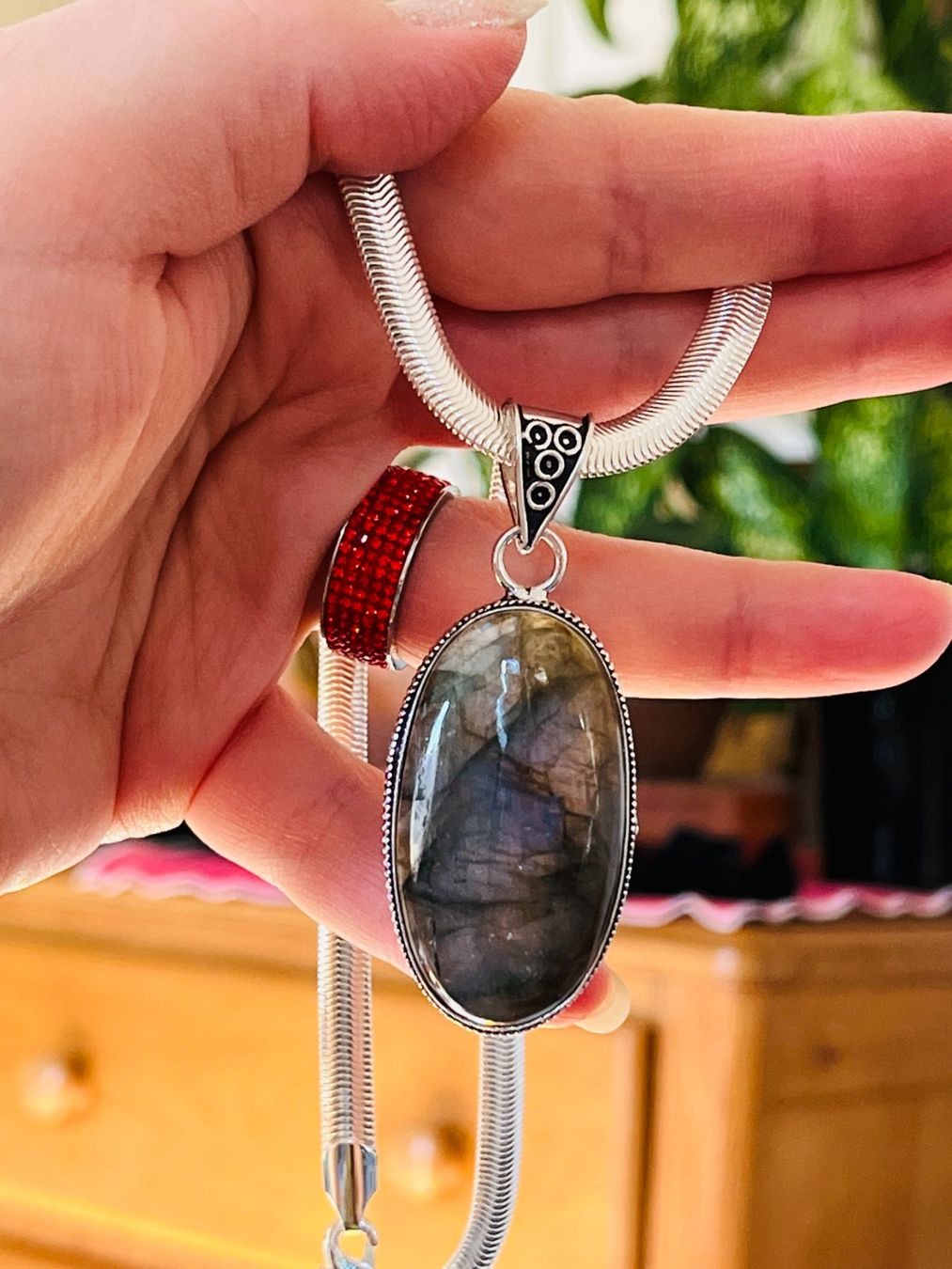 Catenine: Labradorite Gemstone Handmade Jewelry Pendant – Nuovo e nell'imballaggio originale da Genève venduto da AGBERG 4