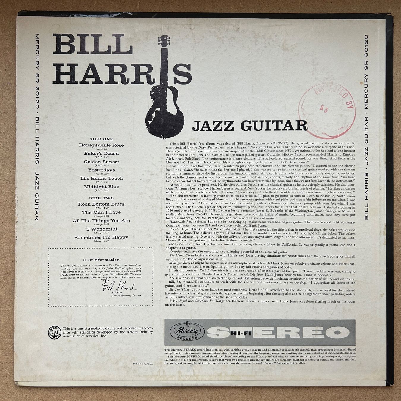 Dischi in vinile: Bill Harris Jazz Guitar LP – Usato da Lausanne venduto da Pask1 1