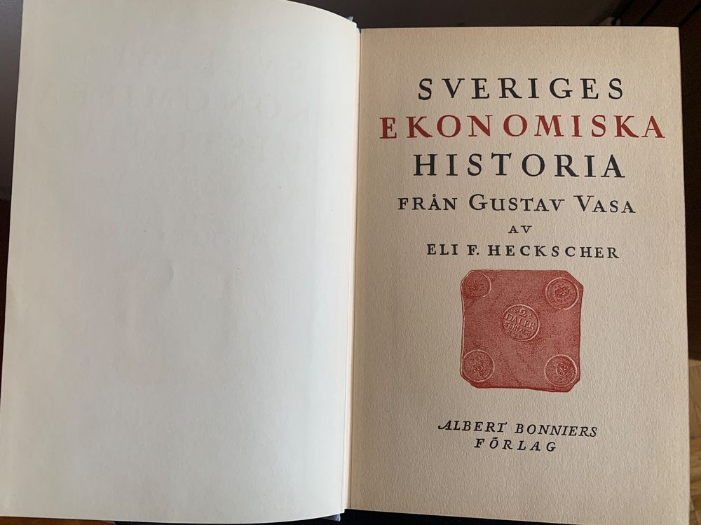 SVERIGES EKONOMISKA HISTORIA FRAN GUSTAV VASA-2 Vol. 1935/6 | Kaufen ...