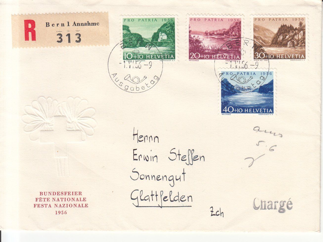 Tutti i francobolli: SBK B77 - B80 FDC d  P5 – Usato da Bürglen TG venduto da StampGraf