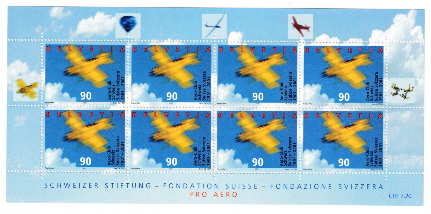 Tutti i francobolli: Sonderblock 2001 ungestempelt – Nuovo (secondo la descrizione) da Neuchâtel venduto da karlpierrino