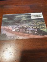 Carte postale illustrée : Locomotive à vapeur vintage!