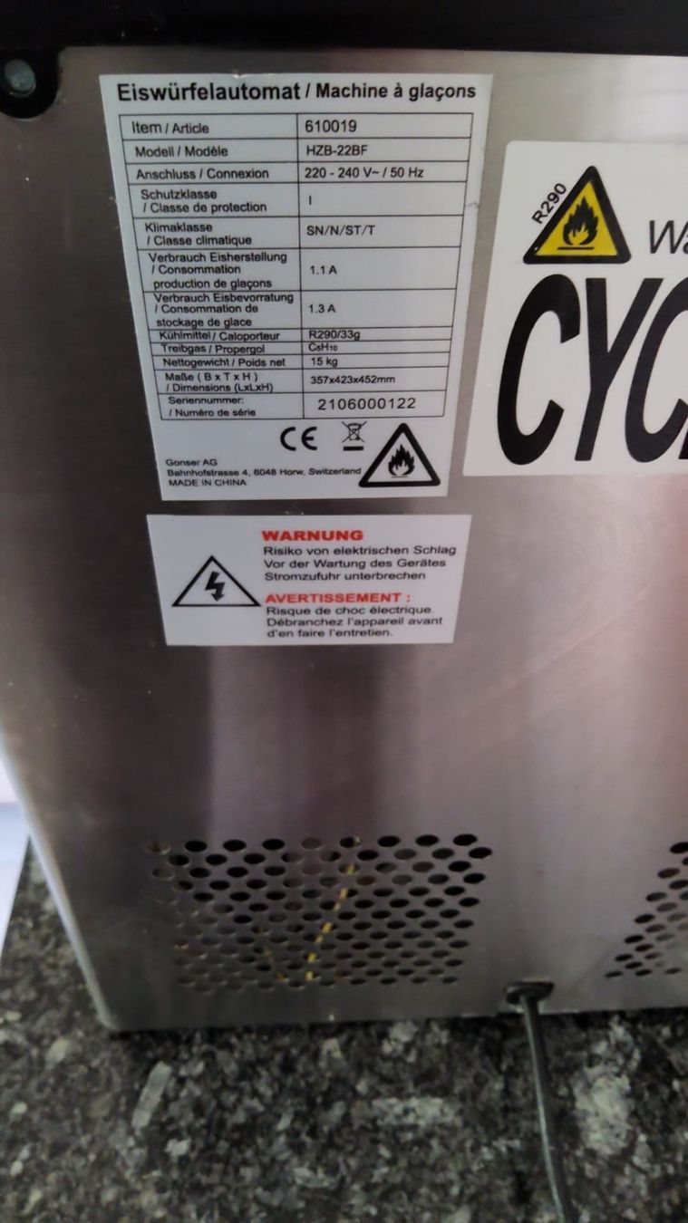 Gonser Elettrodomestici da cucina: Eiswürfelautomat  Marke Gonser – Usato da Courroux venduto da mar_j9cp 2
