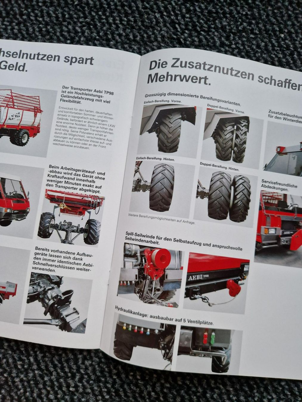 Aebi Trattori: Original Prospekt Aebi Transporter TP98 – Usato da Dürnten venduto da Bachtel84 3