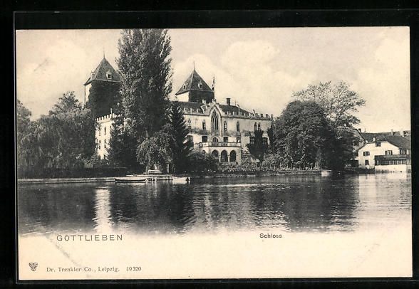 Cartoline postali: AK Gottlieben, Ansicht vom Schloss – Usato da Berlin venduto da bartko-reher