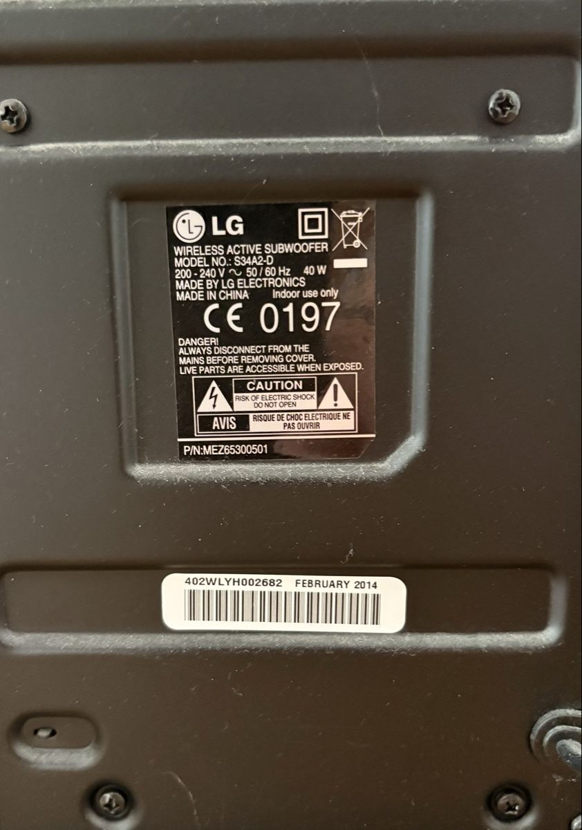 LG Home Cinema: LG Wireless Active Subwoofer – Usato da Steinmaur venduto da CG_ZH 1