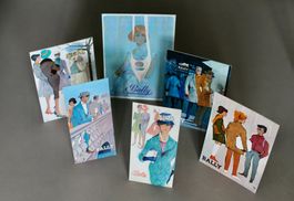 Bally, Werbung, 6 Original Stellkartons, Pierre Augsburger