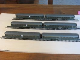 ensemble de 6 voitures voyageurs suisses SOB, Fleischmann, N