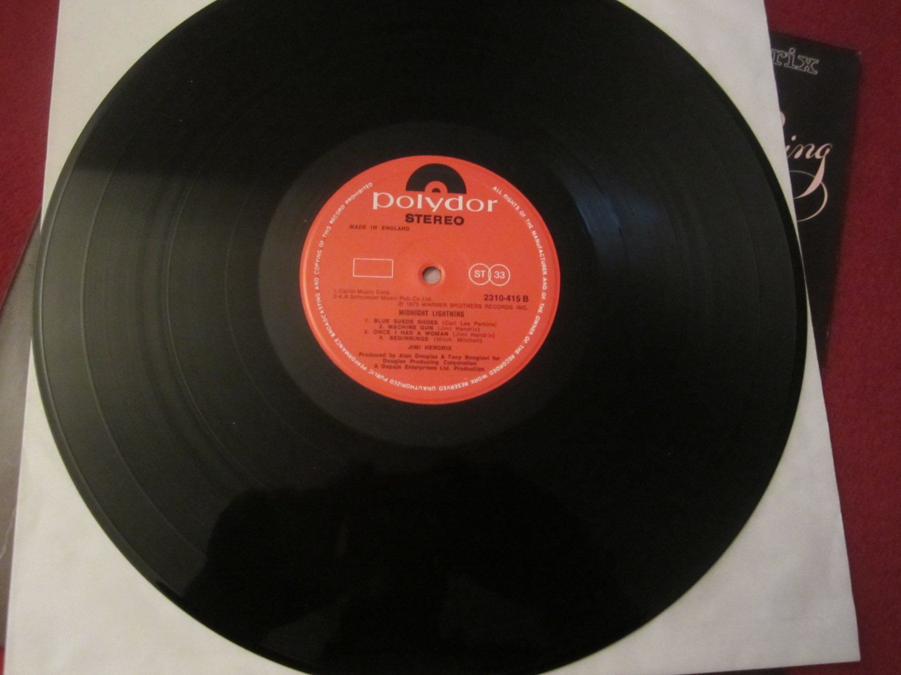 Schallplatten: LP JIMI HENDRIX-MIDNIGHT LIGHTNING!!MADE  ENGLAND(MEGAPOSTER – Gebraucht aus Volketswil von nemo2000 2