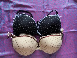 BH Set schwarz & beige Neu