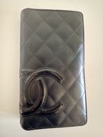 Chanel Portemonnaie Leder Schwarz/Pink Top Zustand!