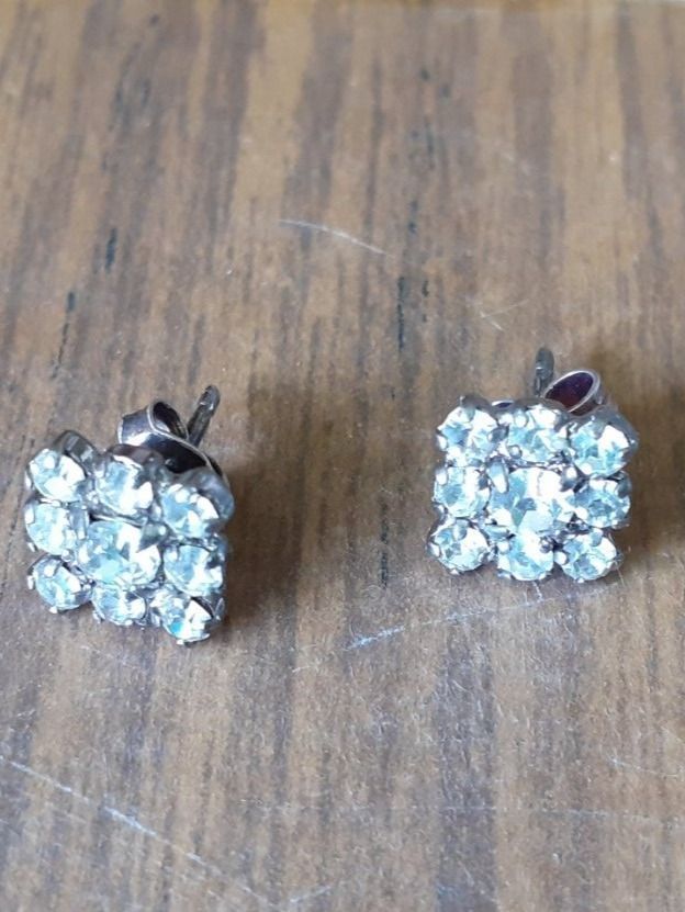 Orecchini pendenti & Orecchini a lobo: Ohrstecker 1950er Strass Blüten – Usato da Mörschwil venduto da wunderkiste44 4
