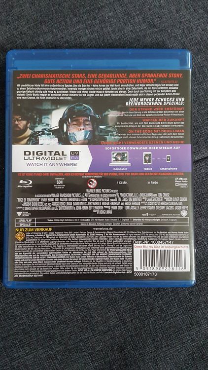 Alle DVDs: Blue-ray "Live - Die - Repeat" mit Tom Cruise – Gebraucht aus Buttisholz von Simone_n 1