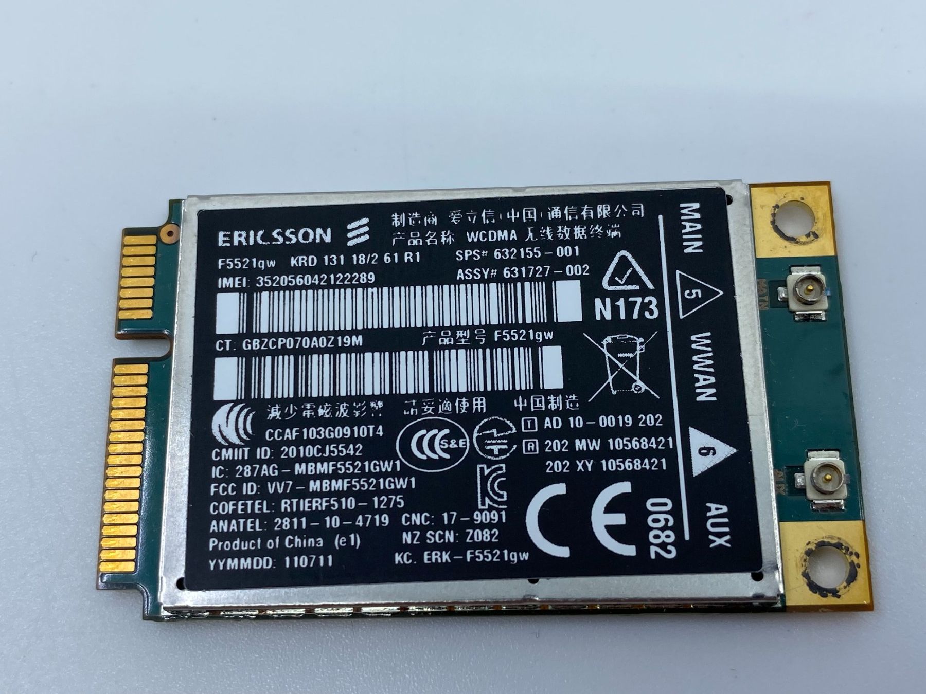 Modem & Router: Ericsson WWAN Modul F5521qw Mini PCIe – Usato da Langwiesen venduto da Restposten-24 1