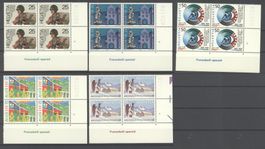 1989, Sonderpostmarken I, Viererblöcke **