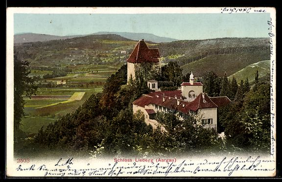 Cartoline postali: AK Liebegg, Teilansicht mit Schloß – Usato da Berlin venduto da bartko-reher