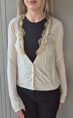 JÄCKLI SCHUMACHER JACKE S 36 PERLMUT SPITZE TOP ZU HOSE ROCK