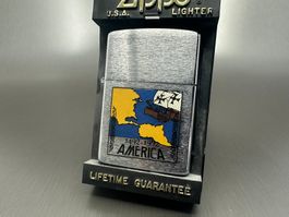 Zippo «America 1492-1992» - Unbenutztes Feuerzeug