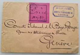 Frankreich Rotes Kreuz 1915, Spitalbrief Lodeve