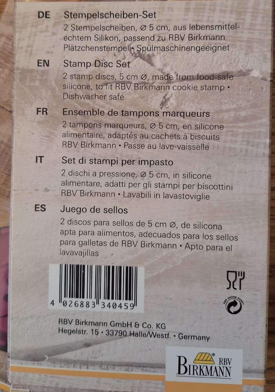 Teglie da forno: RBV Birkmann Stempelscheiben Set Plätzchen neu 5 cm – Nuovo e nell'imballaggio originale da Adlikon b. Andelfingen venduto da Kraemse 2
