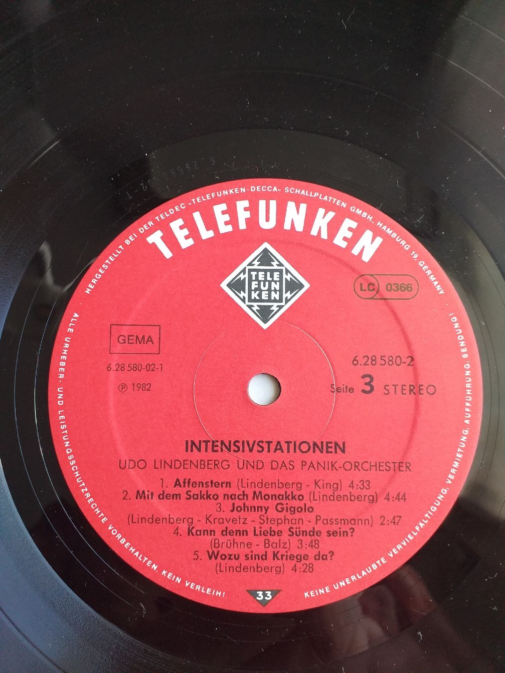 Dischi in vinile: Udo Lindenberg "Intensivstationen" – Usato da Zürich venduto da markus234 8