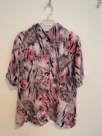 leichte luftige Bluse Rosa Gr. XL