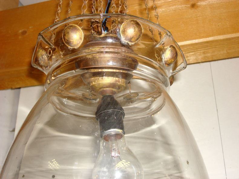 Lampadari & plafoniere: Antike Deckenlampe aus Apothekerglas – Usato da Geroldswil venduto da ARTEFACTO 3