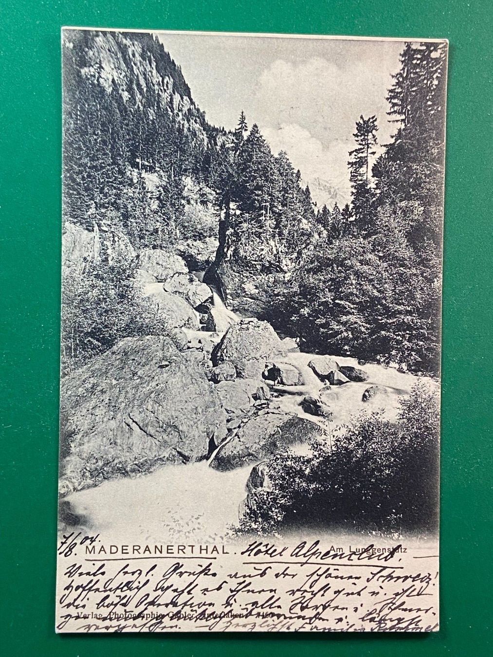Ansichtskarten: Maderanerthal - Stempel 1904 – Gebraucht aus Steg VS von danwer74