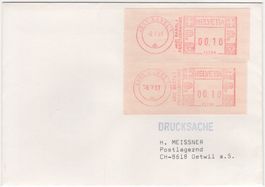 2 Schalterfreistempel Nr. 2 auf Brief von BASEL nach OETWIL