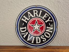 Emailschild Harley Davidson Motorrad Logo USA Emaille Schild