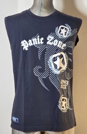 158/164 DWD T-Shirt PANIC ZONE taubenblau