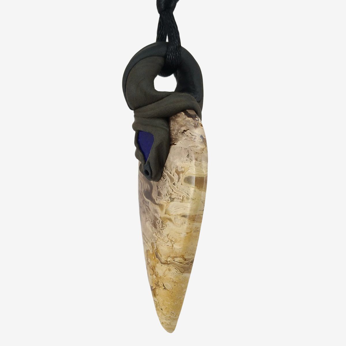 Minerali & Pietre curative: Versteinertes Palmenholz mit Lapislazuli – Nuovo e nell'imballaggio originale da Meilen venduto da BYRD-Design 1