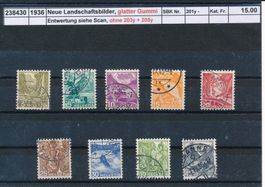 1936 Neue Landschaftsbilder, glatter Gummi, gestempelt