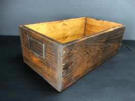 Original Industrial Design Holzbox, Kiste, Holzkiste Vintage