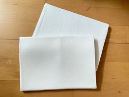 2x Kissenbezüge Christian Fischbacher, Leinen, weiss, NEU