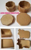 Set mit 4 Wellkartonboxen zum Verzieren / Neu