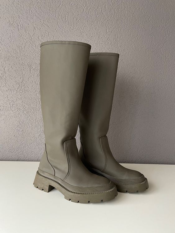 Bottes discount zara kaki