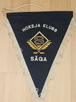 Wimpel Eishockey Club Hokeja Klubs Saga 1992 schwarz