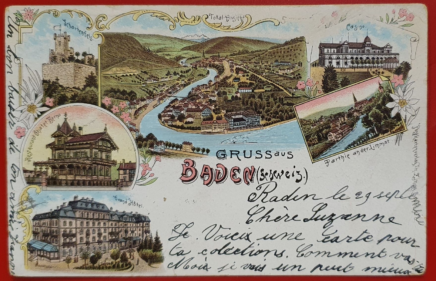 Ansichtskarten: Gruss aus Baden 1899 – Gebraucht aus Kreuzlingen von Rschweiz1