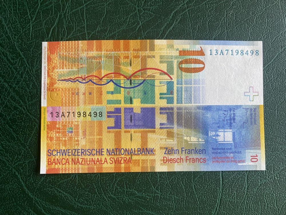 10 CHF Note - Schweizer Banknote - 2013, Top Zustand (Neu (gemäss ...