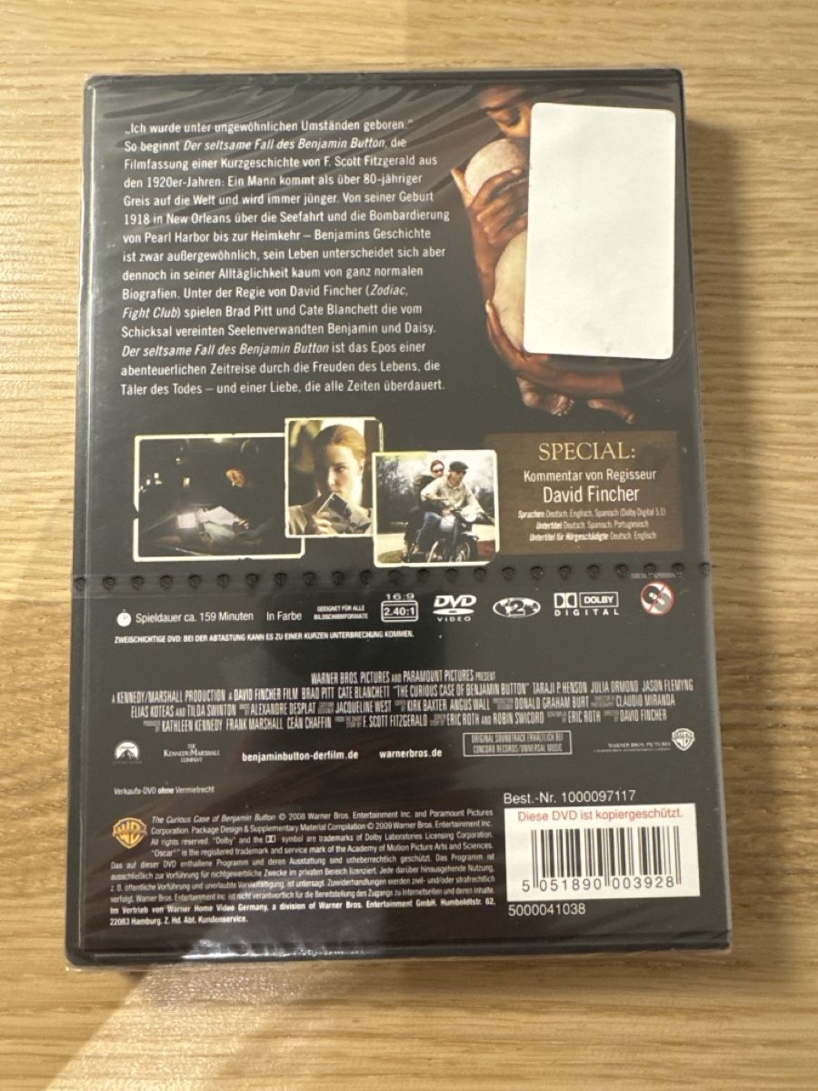 Tutti i DVDs: DVD Der seltsame Fall des Benjamin Button - Neu & OVP! – Nuovo e nell'imballaggio originale da Wettingen venduto da Chuljaa 1
