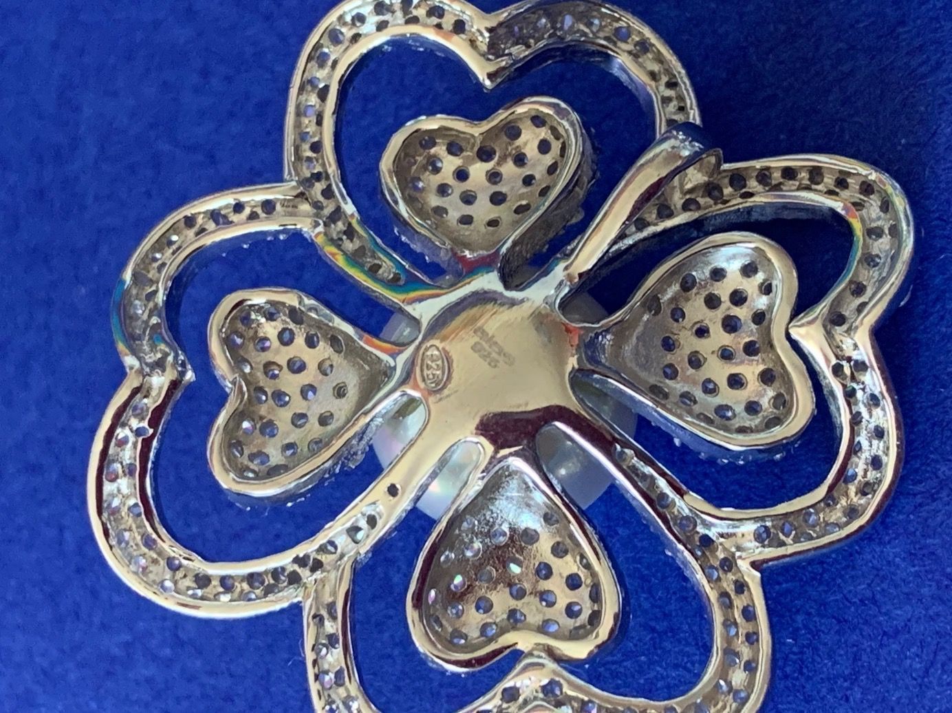 Ciondoli: Blumen-Herzanhänger Silber Perle – Usato da Dittingen venduto da Bellevista 1