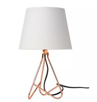 2 STK. TISCHLAMPEN LUCIDE GITTA NEU OVP WEISS/KUPFER