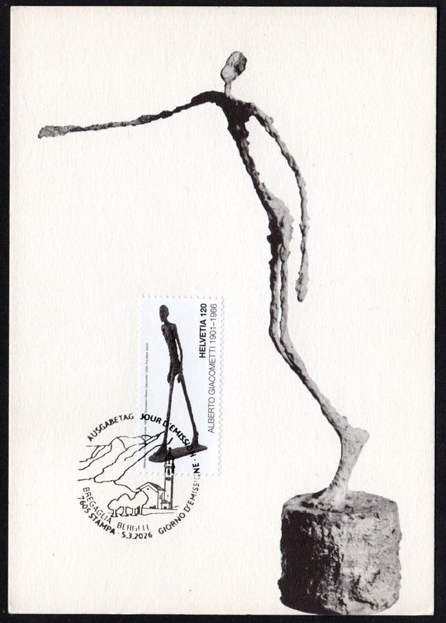 Alle Briefmarken: Maximumkarte Alberto Giacometti – Neu (gemäss Beschreibung) aus Dottikon von haeusibuh5