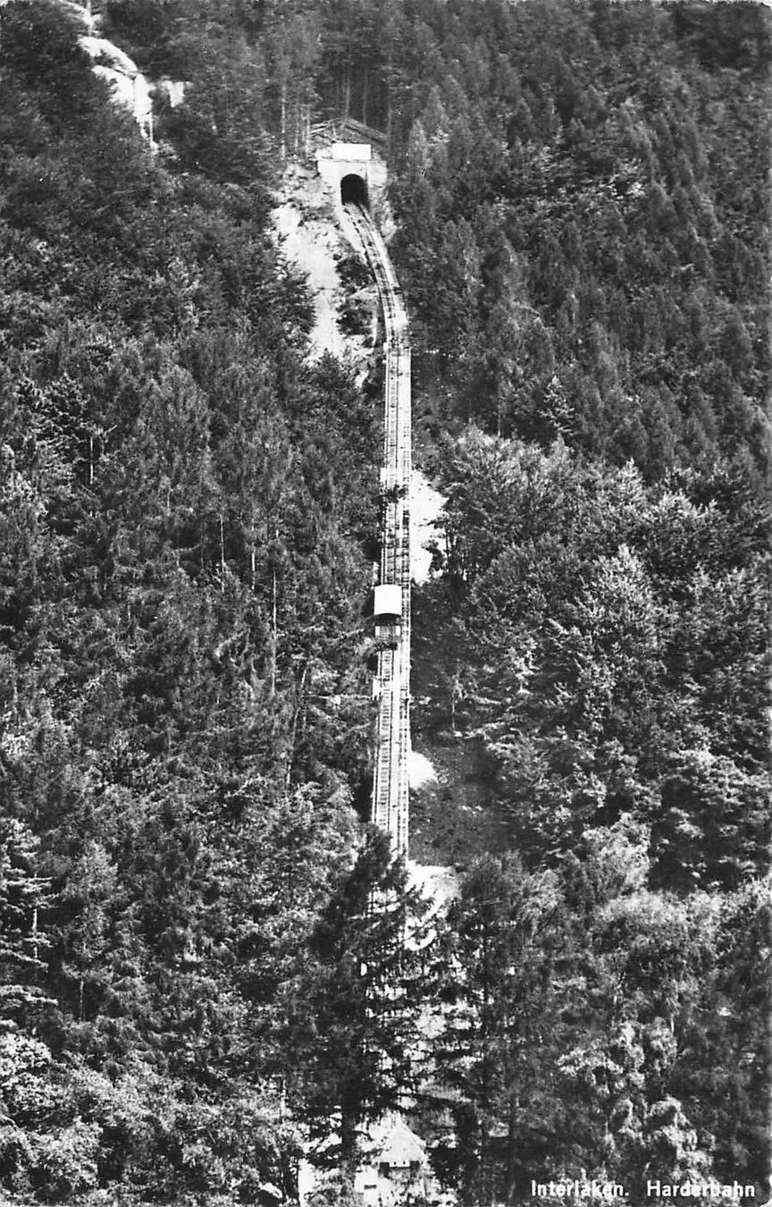 Cartoline postali: Interlaken Harder bahn – Usato da Biasca venduto da Blenio71