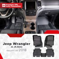 5D Premium Auto Fussmatten für Jeep Wrangler JL ab 2018