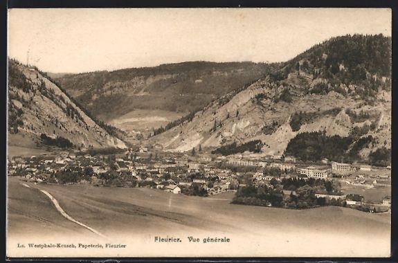 Cartes postales: AK Fleurier, Vue générale, 1913 – D'occasion à Berlin par bartko-reher