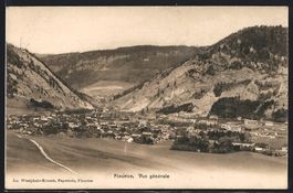 AK Fleurier, Vue générale, 1913