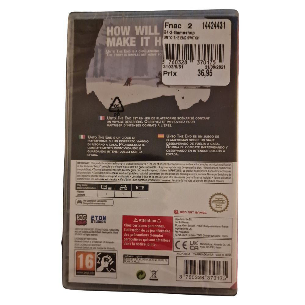 Nintendo Spiele: Unto the End Nintendo Switch Sealed – Neu und originalverpackt aus Genève von Cardtreasure 1