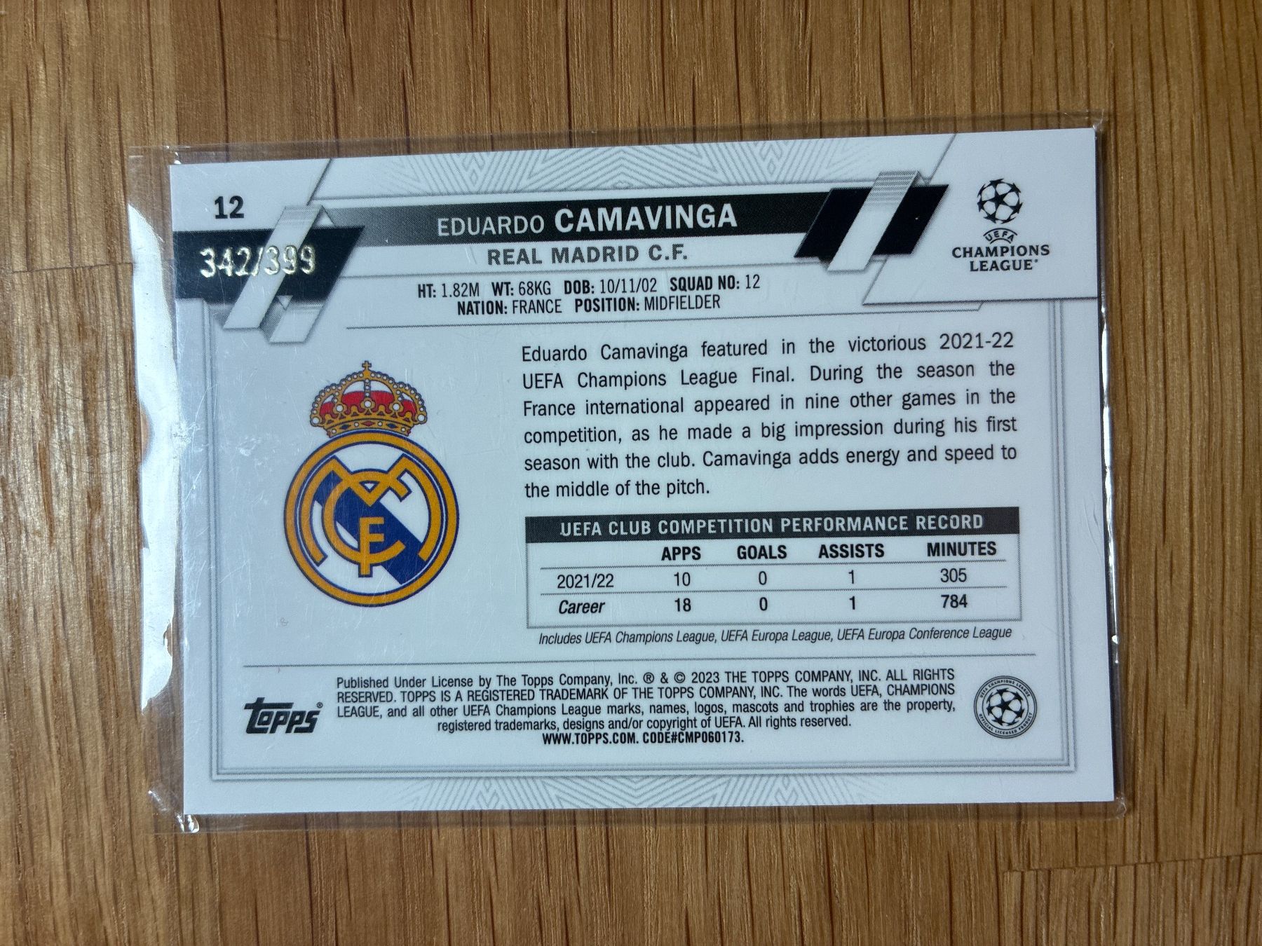 Panini Carte collezionabili: Topps Chrome Eduardo Camavinga Real /399 – Usato da Wangenried venduto da Garagara 1